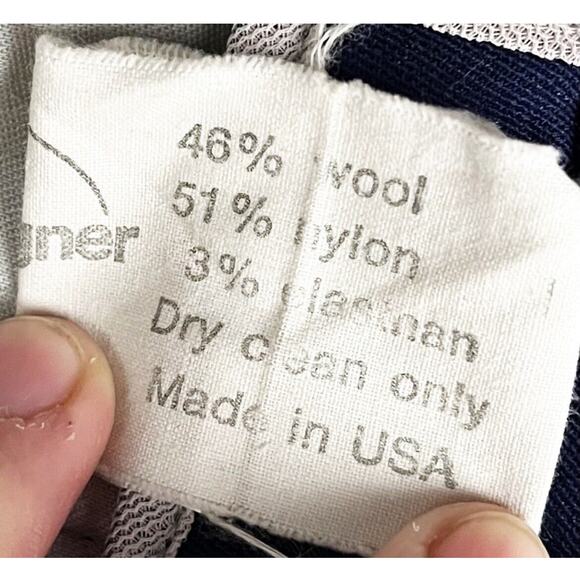 Vintage Bogner Stirrup Ski Wool Winter Pants in Navy Blue 10 Apres Snow - Picture 14 of 14